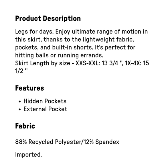 Navy blue active mini skort - Picture 3 of 4